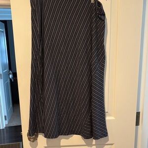 J. Jill Navy and White Striped Skirt